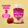 Evolution GLOW Hair Skin & Nails Vitamins, daily portion, 60 gummies, passion fruit flavor, supports beauty from within